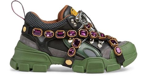 gucci spikes shoes on feet|gucci gemstone shoes.